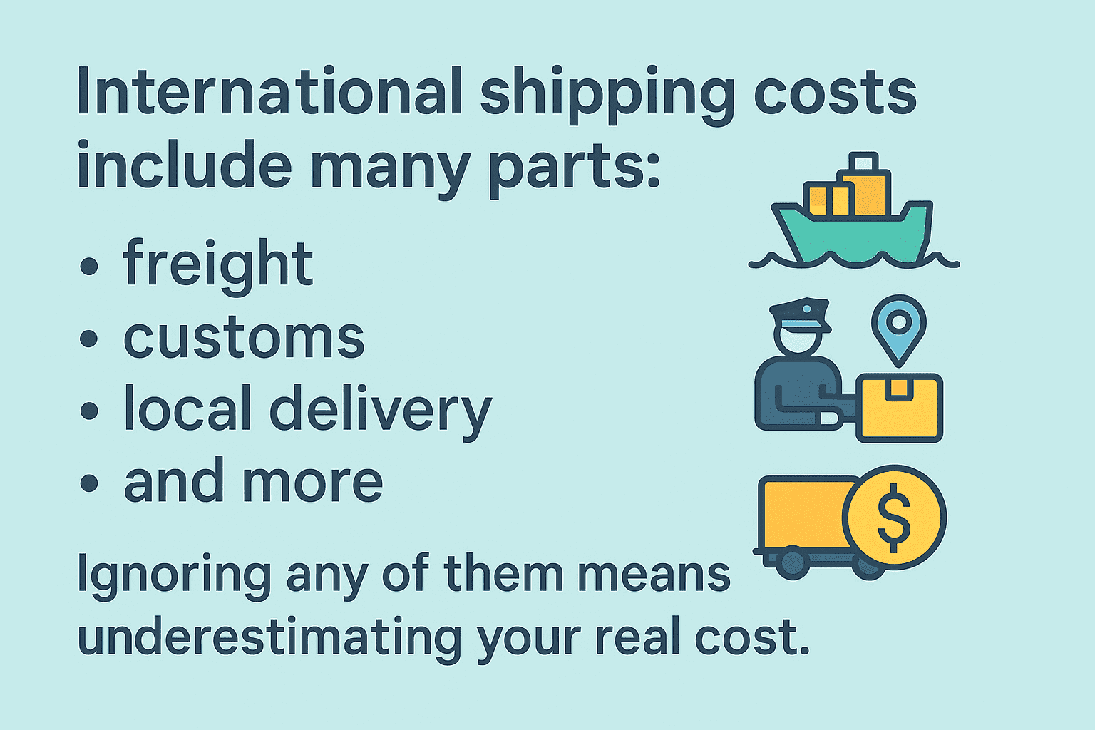 international shipping breakdown
