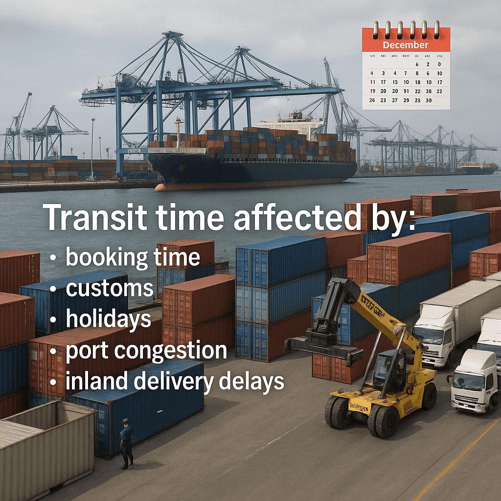 Sea freight delivery steps