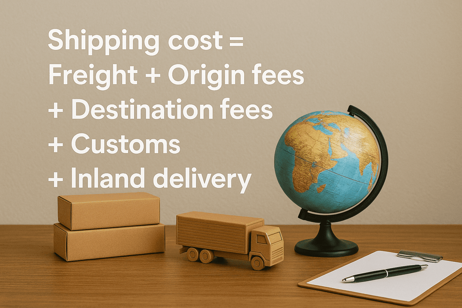 Cost calculation chart