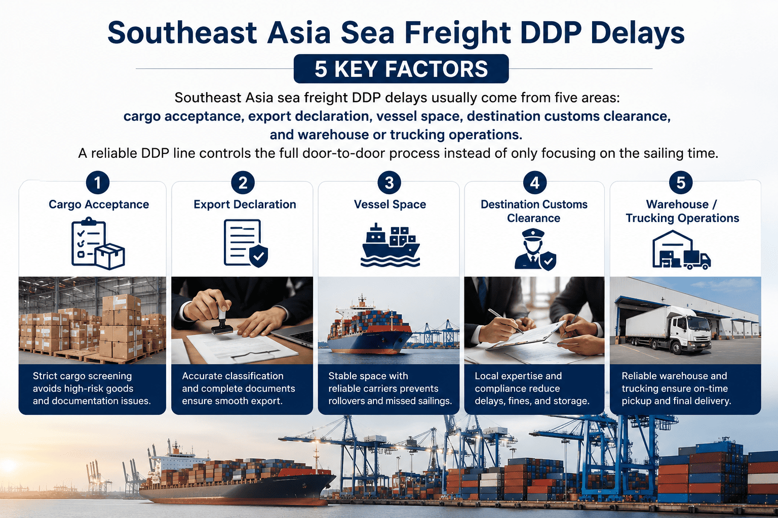 Southeast Asia sea freight DDP transit time