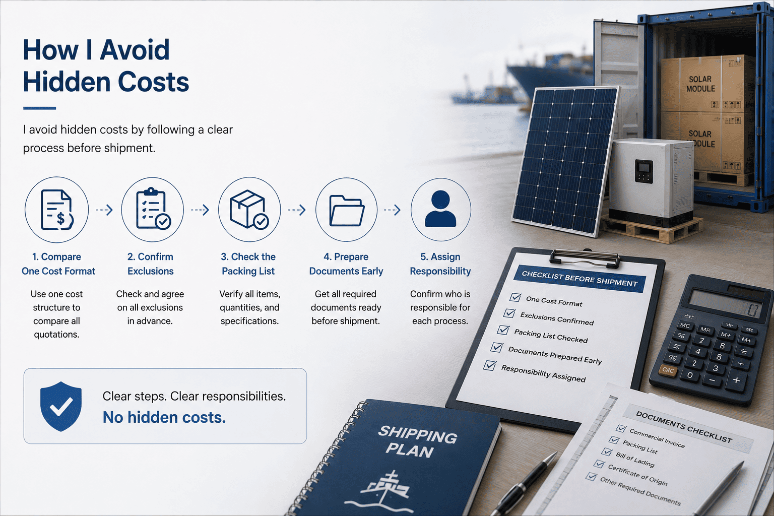 avoiding hidden costs when importing solar systems